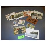 VINTAGE POSTCARDS, CARD & DIE CUT