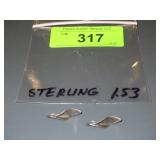 STERLING SILVER EARRINGS  1.5 GRAMS