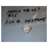 STERLING SILVER (925) RING MARKED MEXICO T8-09? >>