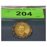 VINTAGE VICTORIAN MEMORIAL PORTRAIT PIN