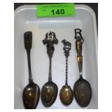 2 VINTAGE STERLING SILVER SOUVENIR SPOONS (25G), >