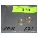 10K GOLD EARRINGS 1.2 GRAMS