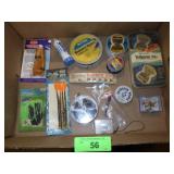 FISHING LINE, SLINKY WORMS, BOBBER STOPS, HOOKS