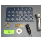 VTG COIN COUNTER TUBE, GOOD LUCK PENNY, WHISTLE>>>