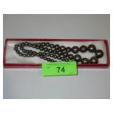 VINTAGE? SILVERPLATE GRADUATED BALL NECKLACE