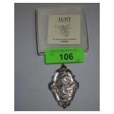 1991 LUNT STERLING SILVER CHRISTMAS ORNAMENT >>>>