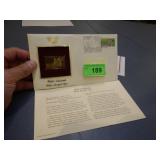 1992 POSTAL COMMEMORATIVE 22KT GOLD PLATED >>>>>
