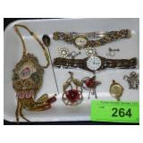 PURSE ORNAMENT, WATCHES (UNTESTED), EARRINGS>>>