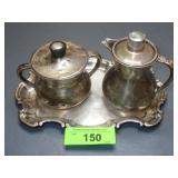 VINTAGE GORHAM STERLING SILVER CREAMER & SUGAR>>>