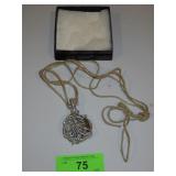 AMMONITE FOSSIL ALUMINUM WRAPPED PENDANT