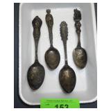 4 VINTAGE STERLING SILVER SOUVENIR SPOONS 88.8 G