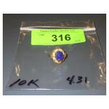 10K GOLD RING W/ LARGE STONE  4.31 GRAMS