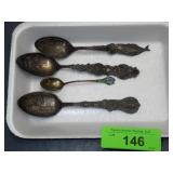 VINTAGE STERLING SILVER SOUVENIR SPOONS 96.6