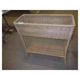 PLASTIC WICKER PLANT STAND