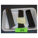 2 SIG SAUER 9MM 13 RD CLIPS & (1) 15 RD CLIP