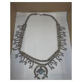 VINTAGE UNMARKED SQUASH BLOSSOM NECKLACE 190G
