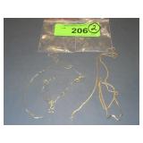 2 UNTESTED BROKEN GOLD CHAINS (NO CLASPS)