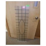 ETCHED WINDOW 14 x 45  **NO SHIPPING**