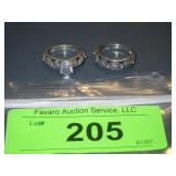 STERLING SILVER (925) WEDDING RING SET *BAND IS>>>