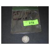 1912 SILVER BARBER HALF DOLLAR