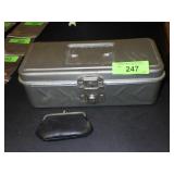 VINTAGE SKOTCH COOLER METAL BOX W/ KEY, CHANGE >>>