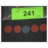 WWII RATIONING TOKENS