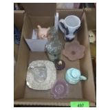 NIB PIG MUG, PERFUME ATOMIZER, AVON PITCHER, MUG>>