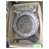 METAL BOWL, IRON KEY DECOR, DECORATIVE DISH