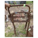 2 VINTAGE BARN TROLLEY HAY FORKS
