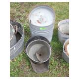 VINTAGE COAL BUCKET, FUNNELS, GALVANIZED CAN &>