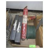 WATER HOSE HANGER, FIRE EXTINGUISHERS, METAL BOXES