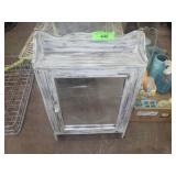 PAINTED MEDICINE CABINET W/ TOWL BAR 13 x 4 x 22