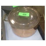 COPPER CLAD LIDDED POT