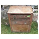 VINTAGE RUSTY METAL TOOL CART 26 x 17 x 32