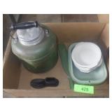 VINTAGE THERMOS, ENAMELWARE BOWL, VTG HALL BOWLS>>
