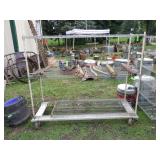 ROLLING METAL SHELF 72 x 24 x 63