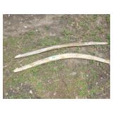 2 VINTAGE WOODEN GAMBRELS