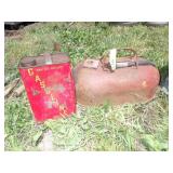2 VINTAGE GAS CANS