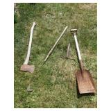 SHOVEL, AXE, PITCHFORK END, ETC
