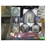 NIP WALL ART & CANDLE SET