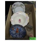 VINTAGE BOWLS & PLATES, CRUET, PITCHER