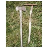 DOUBLE SIDED AXE, HOE, CULTIVATOR, PICK