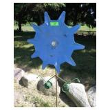 HANDMADE METAL YARD ART FLOWER