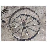 VINTAGE CAST IRON WHEEL  27'