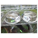 2 STAINLESS STEEL PET BOWLS (UNTESTED)