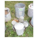 VINTAGE GALVANIZED CHICKEN FEEDER & WATERER PARTS