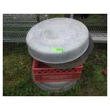 2 GALVANIZED CHICKEN WATER HEATER (UNTESTED)