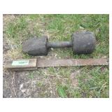 VINTAGE BENCH RAMER / FOUNDRY TAMPER TOOL, KNIFE
