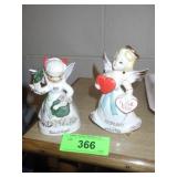 VINTAGE MARCH ANGEL & FEBRUARY ANGEL FIGURINES