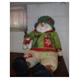LARGE PLUSH SNOWMAN DECOR 3'